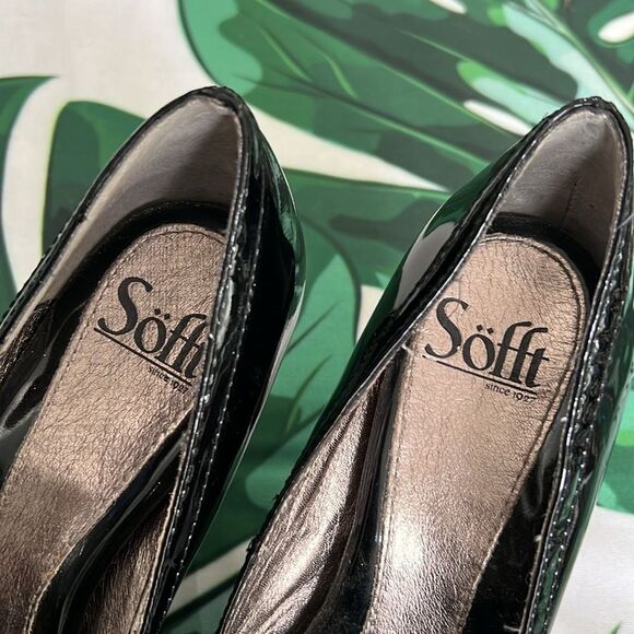 Sofft brand, black patent pumps with bow - Picture 6 of 6